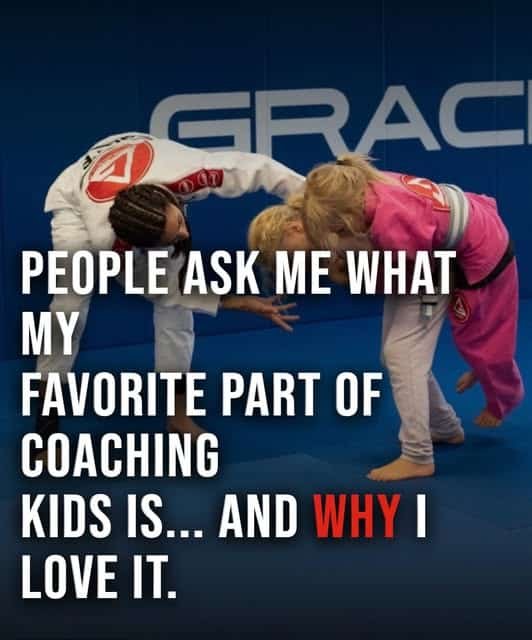 Kids grappling in class